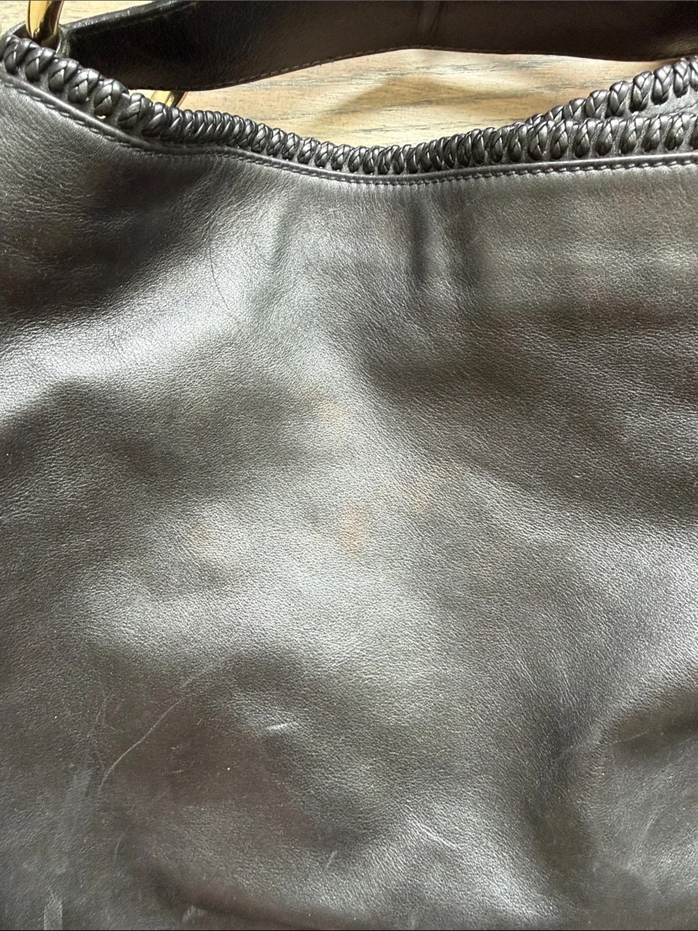 Gucci Horsebit Black Leather Hobo Bag